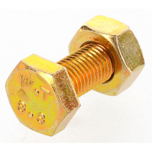 Champion Hex Set Screw & Nut High Tensile M10 x 25 x 1.25mm Grade 8.8 - BM104