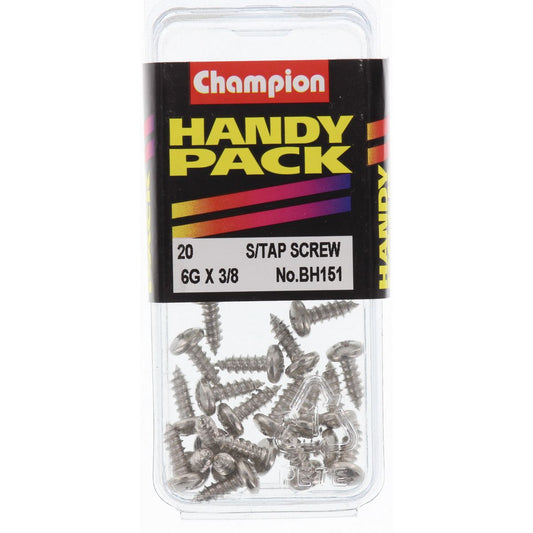 Champion Self Tapper Screw Pan Phillips 3.5 x 9.5mm Nickel Plated - BH151