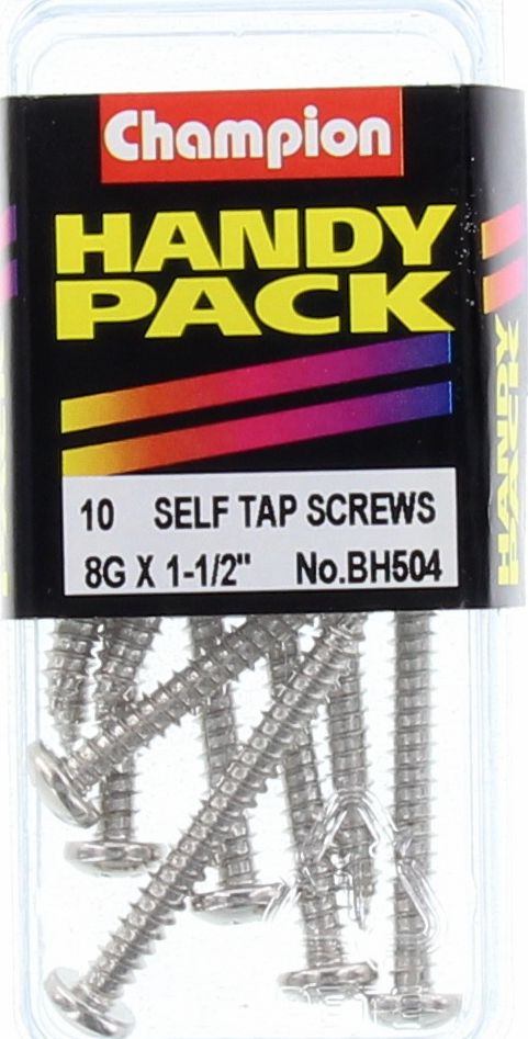 Champion Self Tapper Screw Pan Phillips 4.2 x 38mm Nickel Plated - BH504