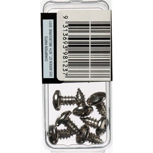 Champion Self Tapper Screw Pan Phillips 6.3 x 13mm Nickel Plated - BH123