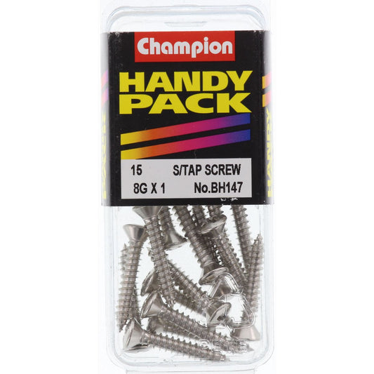Champion Self Tapper Screw Rsd Phillips 4.2 x 25mm Nickel Plated - BH147