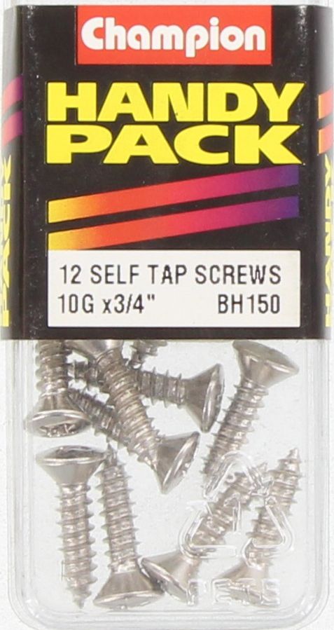 Champion Self Tapper Screw Rsd Phillips 4.8 x 19mm Nickel Plated - BH150