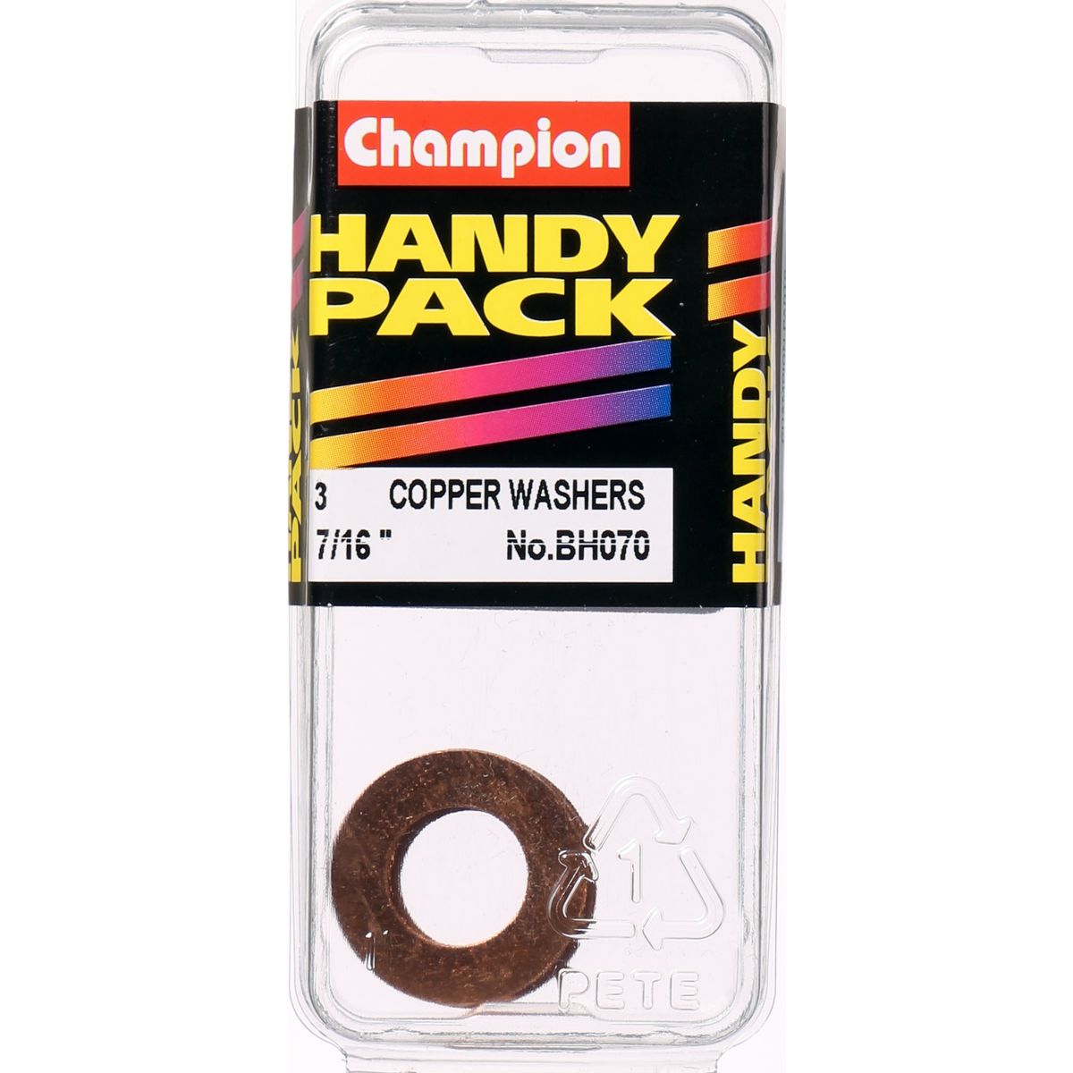 Champion Washer Flat Copper 7/16in x 13/16in x 20G - BH070