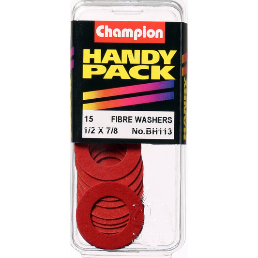Champion Washer Flat Fibre 1/2in x 7/8in x 1/32in Red - BH113