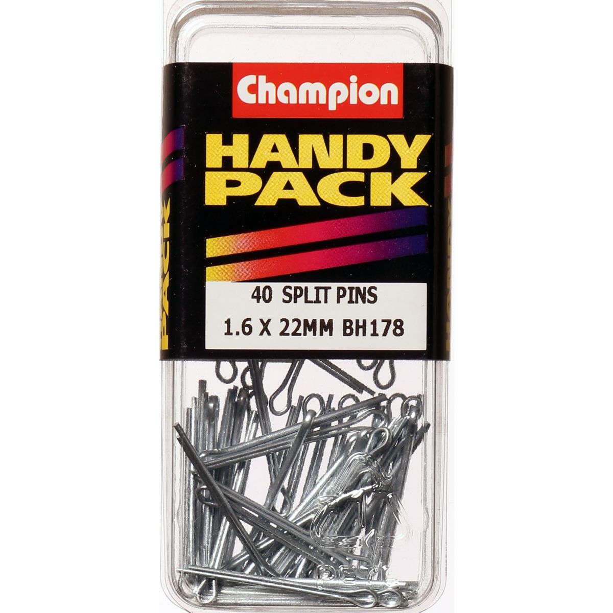 Champion Zinc Plated Split Pins 1.6 x 22mm Pack - BH178