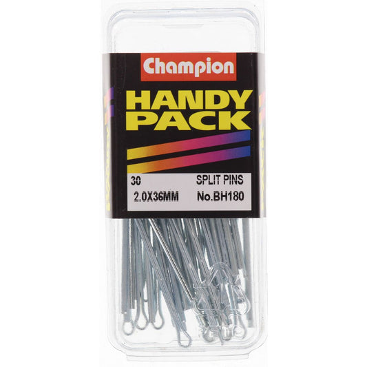 Champion Split Pin 2.0 x 36mm Zinc Plated - BH180
