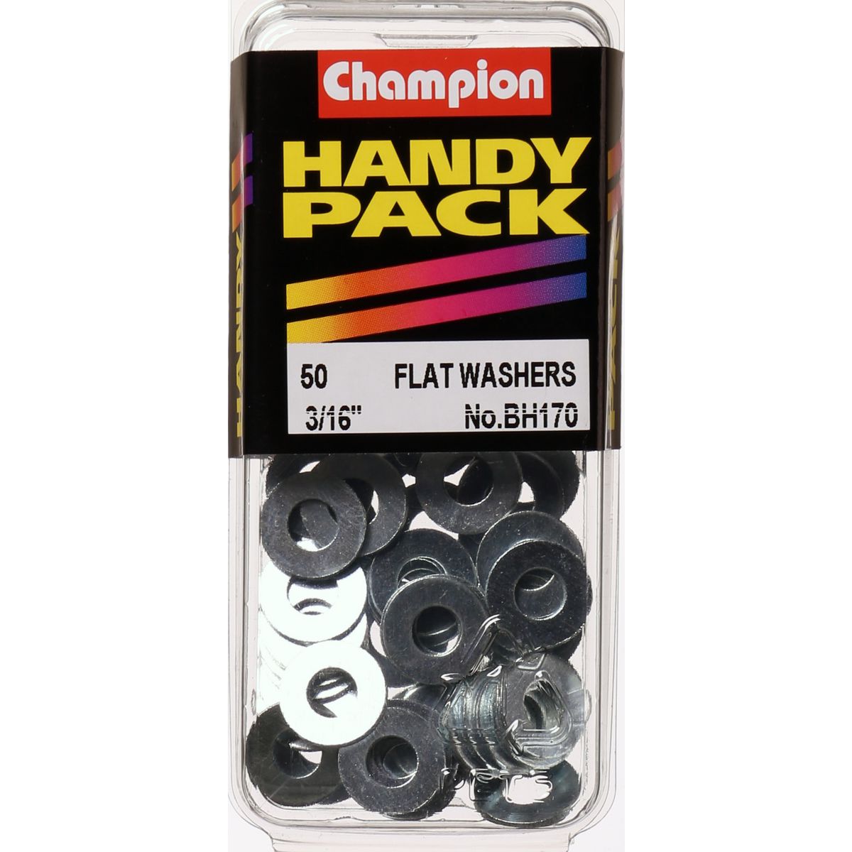 Champion Washer Flat Steel 3/16in x 7/16in x 20G Zinc Plated - BH170