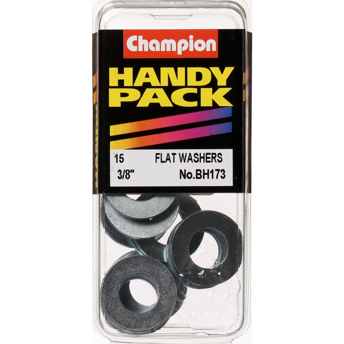 Champion Washer Flat Steel 3/8in x 3/4in x 16G Zinc Plated - BH173