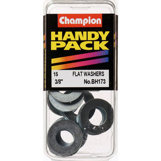 Champion Washer Flat Steel 3/8in x 3/4in x 16G Zinc Plated - BH173