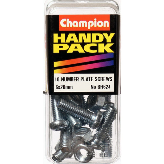 Champion Machine Screw & Nut Pan Phillips M6 x 20mm Zinc Plated - BH624