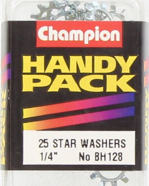Champion Washer Shakeproof External 1/4in Zinc Plated - BH128