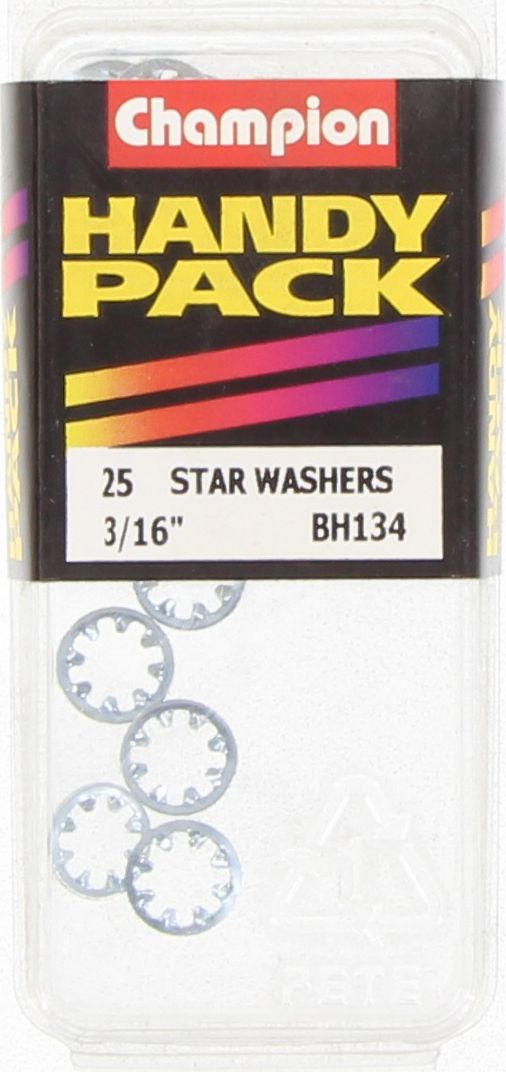 Champion Washer Shakeproof Internal 3/16in Zinc Plated - BH134