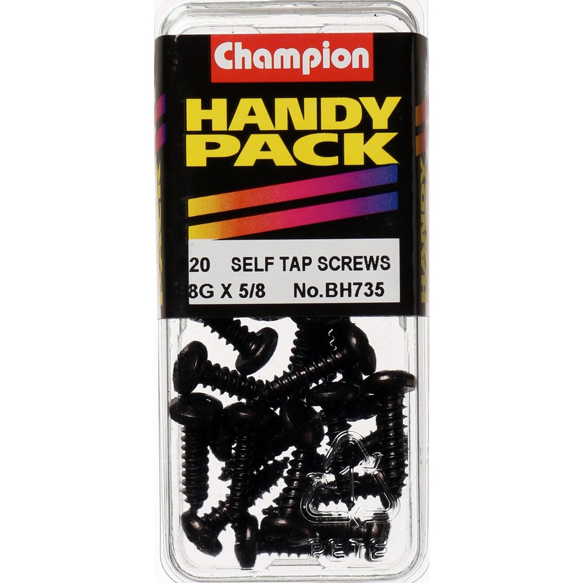 Champion Self Tapper Screw Pan Phillips 4.2 x 16mm Black - BH735