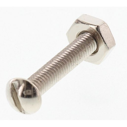 Champion Machine Screw & Nut Pan Slot 8/36in x 1in Nickel Plated - BH081