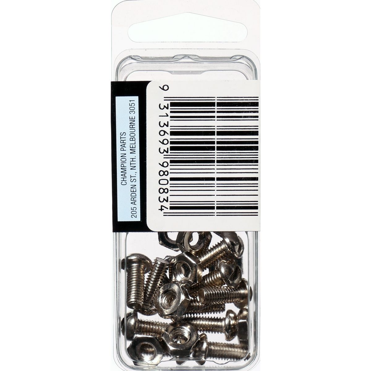 Champion Machine Screw & Nut Pan Slot 10/32in x 1/2in Nickel Plated - BH083