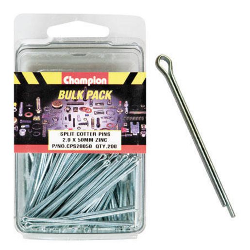 Champion Split Pin M2 x 50mm Zinc Plated - CPS20050