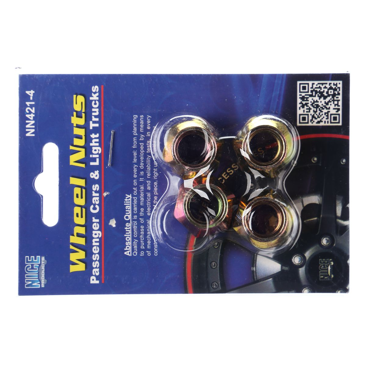 Nice Products Nut Pack - Wheel M12 1.25 Plain (4 Pack) - NN421-4