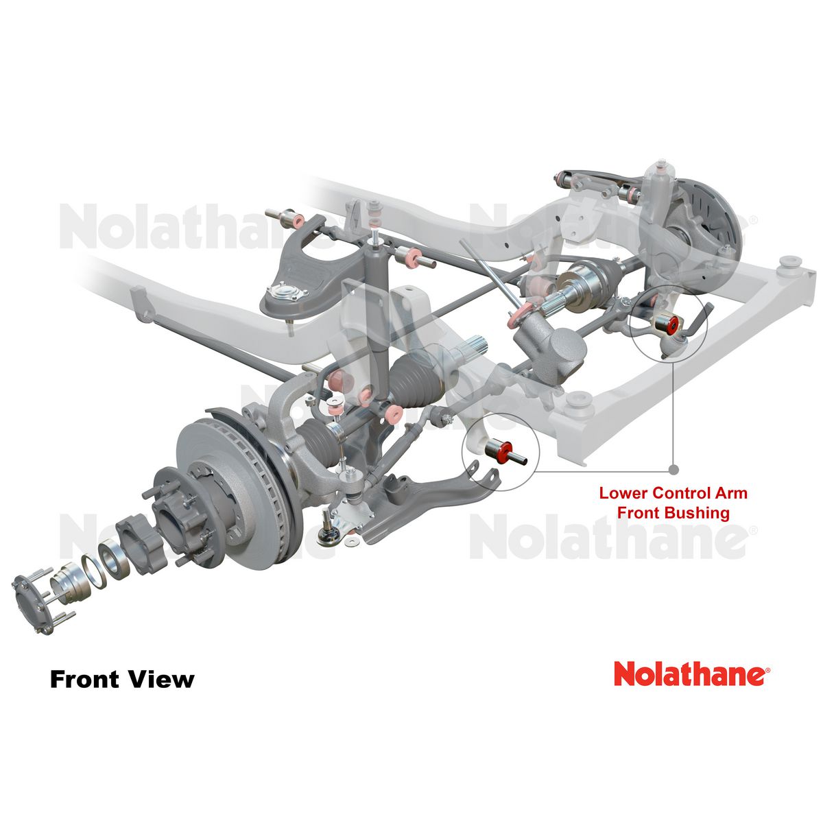 Nolathane Front Lower Control Arm Inner Front Bushing Kit - 45849