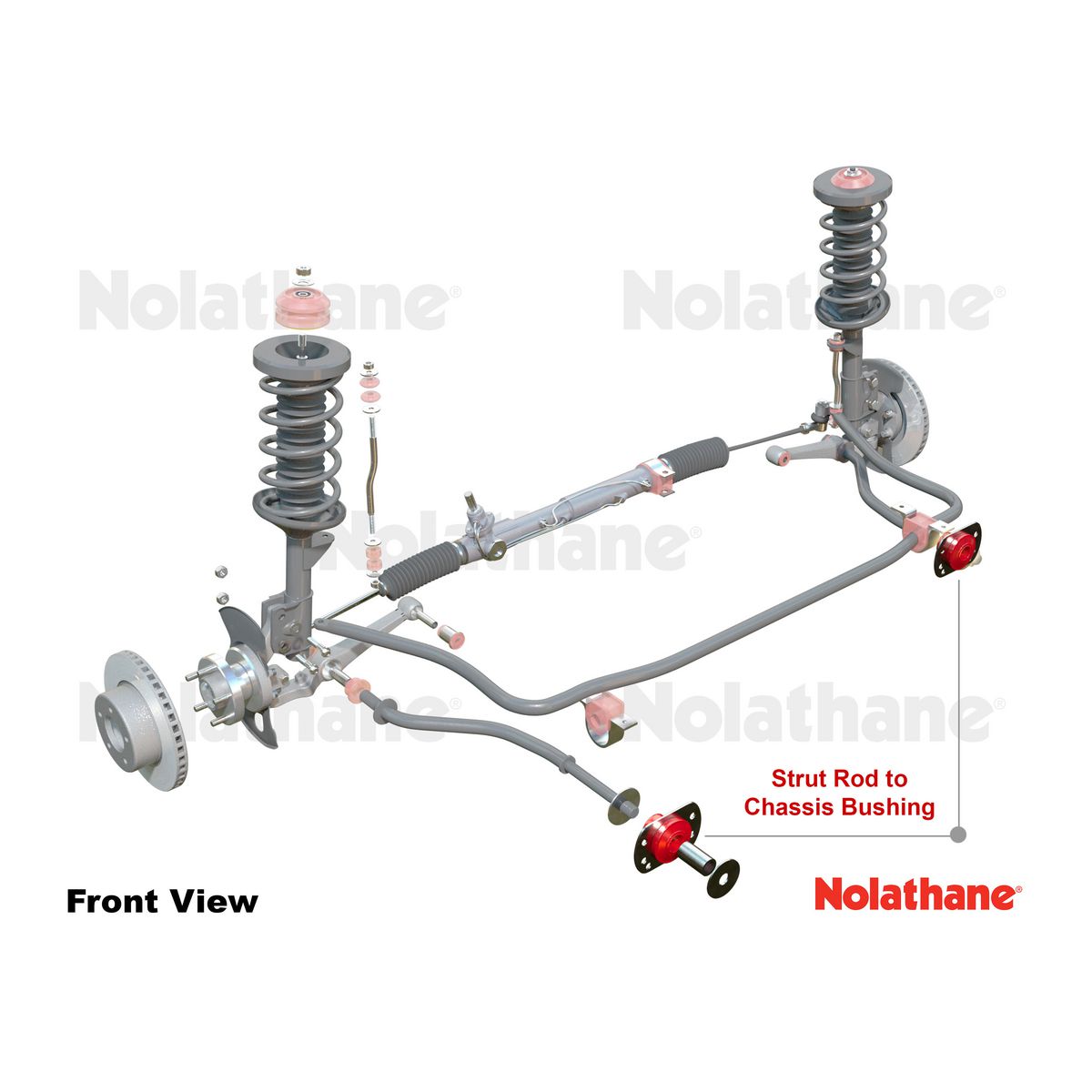 Nolathane Front Strut Rod To Chassis Bushing Kit - 48160