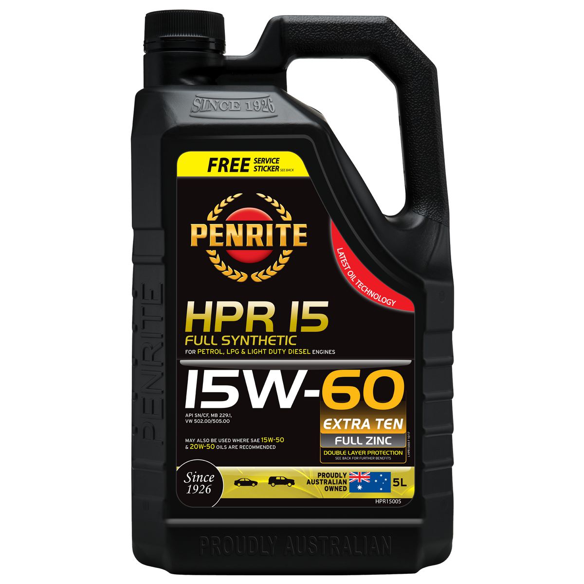 Penrite HPR 15 15W-60 Engine Oil 5L - HPR15005