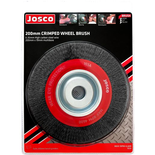 JOSCO Crimped Wire Brush Wheel Crimped 200mm - 103A