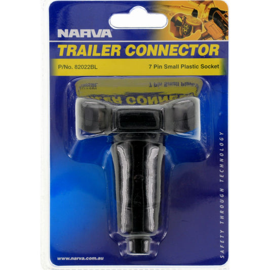 Narva Trailer Socket 7 Pin Round Small Plastic - 82022BL