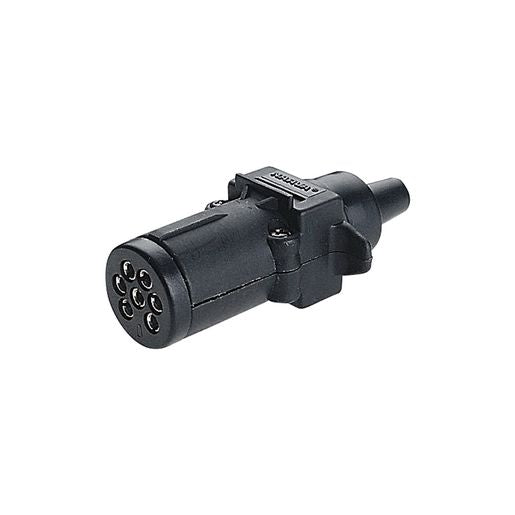 Narva Trailer Plug 7 Pin Round Small Plastic - 82121BL