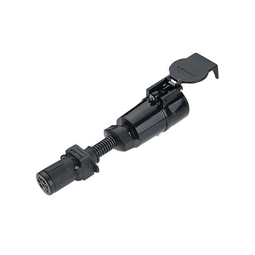 Narva Trailer Adaptor 7 Pin Round Small (Car) To 7 Pin Round Large (Trailer) - 82275BL