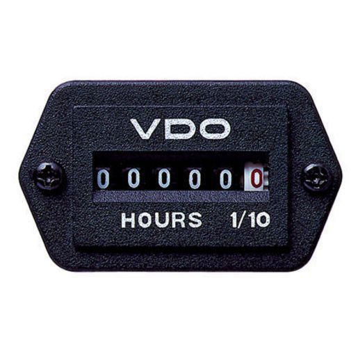 VDO Hourmeter Rectangle Analogue 10 to 80V - 331.534