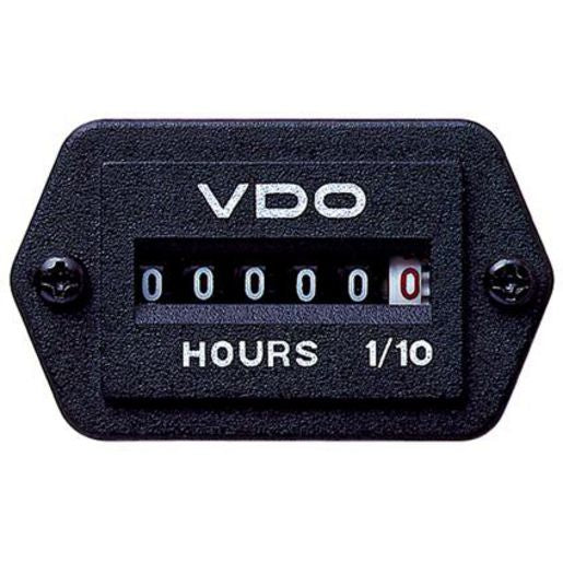 VDO Hourmeter Rectangle Analogue 10 to 80V - 331.534