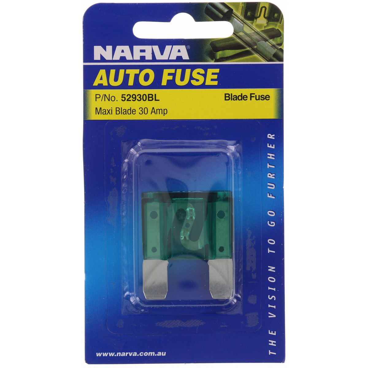 Narva Maxi Blade Fuse 30A Green 1 Pack - 52930BL