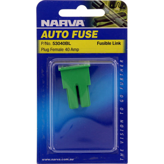 Narva Fusible Link Female 40A Green 1 Pack - 53040BL