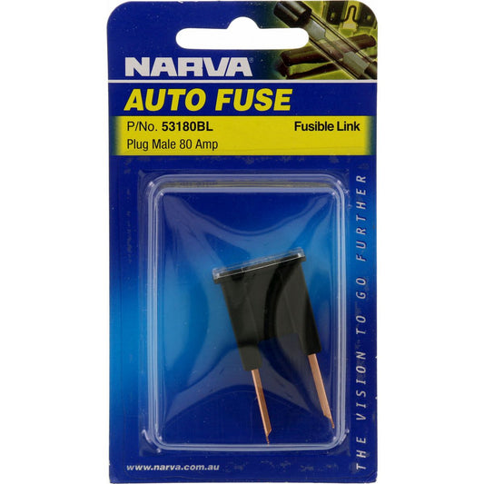 Narva Fusible Link Male 80A Black 1 Pack - 53180BL