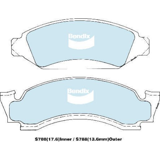 Bendix 4WD Brake Pads Set Front - S788-4WD