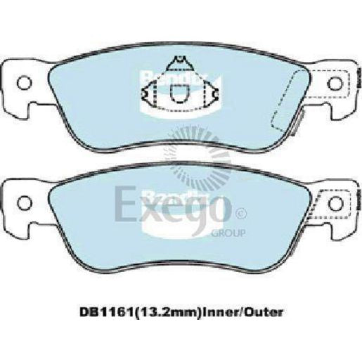 Bendix 4WD Brake Pads Set Rear - DB1161-4WD