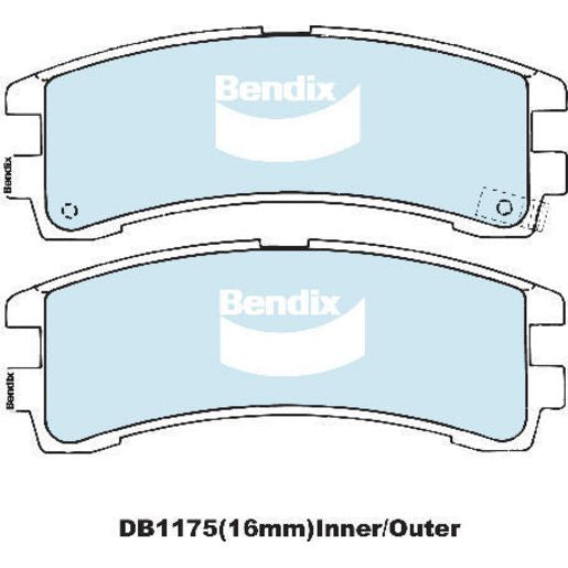 Bendix Heavy Duty Brake Pads Set Rear - DB1175HD