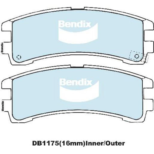 Bendix Heavy Duty Brake Pads Set Rear - DB1175HD