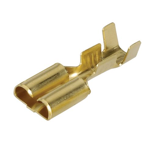 Narva Crimp Terminal Female Blade Brass Terminal Entry 6.3 x 0.8mm Non Insulated 100 Pce - 56224