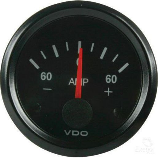 VDO Ammeter 52mm Range (-60 - 0 - 60) - 190077007