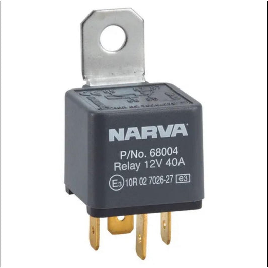 Narva 12v Relay 4 Pin 40A With Resistor - 68004BL