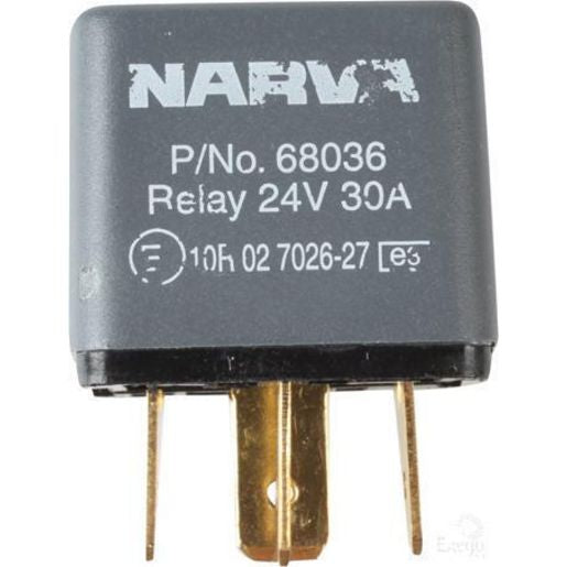 Narva Relay 24V 30A 5 Pin With Resistor - 68036BL