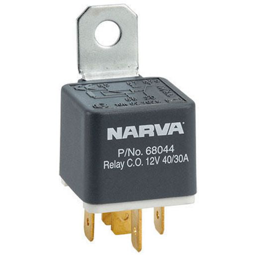 Narva Relay 12V 40/30A 5 Pin With Resistor - 68044