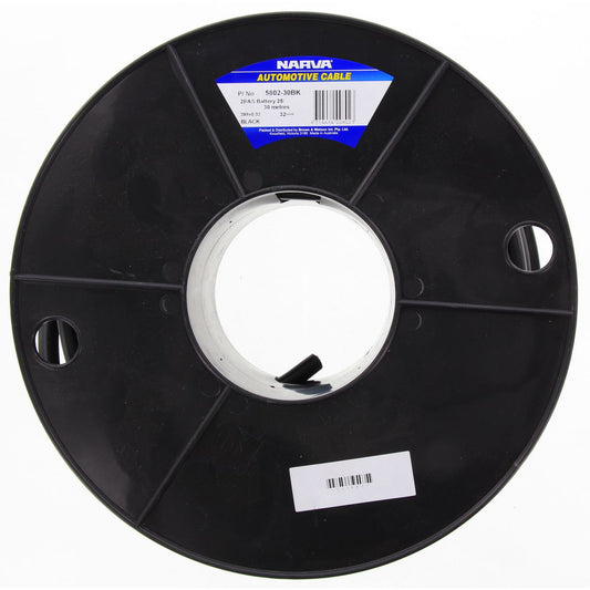 Narva 2 B&S Single Core Battery Cable Black 30M - 5802-30BK