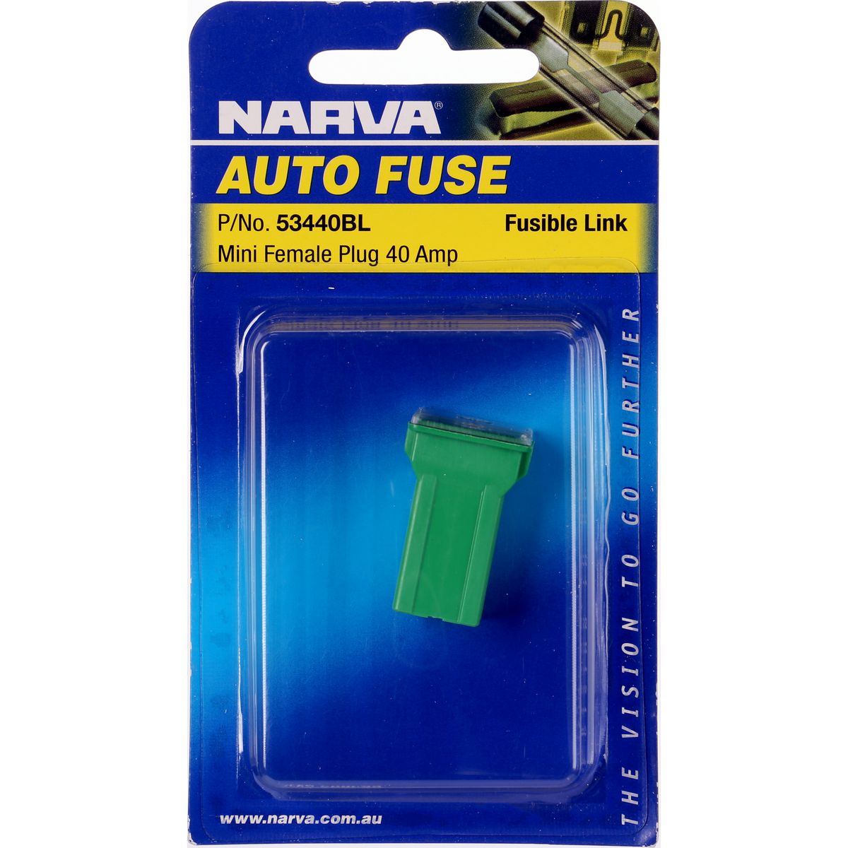 Narva Fusible Link Mini Female Type 1 40A Green 1 Pack - 53440BL