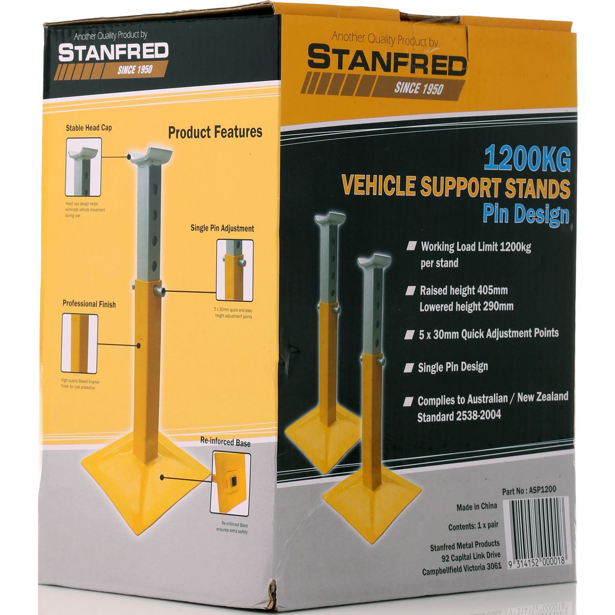 Stanfred Jack Stands 1200kg - ASP1200-V2