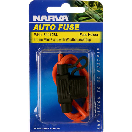 Narva In Line Mini Blade Fuse Holder 1 Way 30A 1 Pack - 54412BL