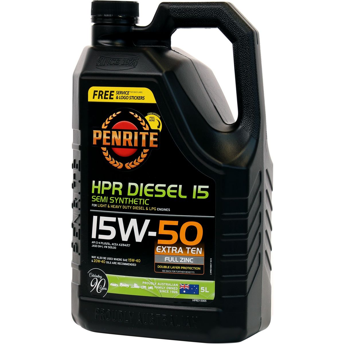 Penrite HPR Diesel 15 SAE 15W-50 Engine Oil 5L - HPRD15005