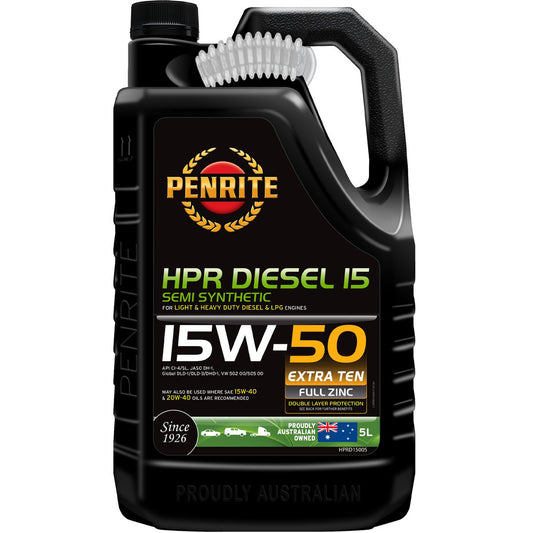 Penrite HPR Diesel 15 SAE 15W-50 Engine Oil 5L - HPRD15005
