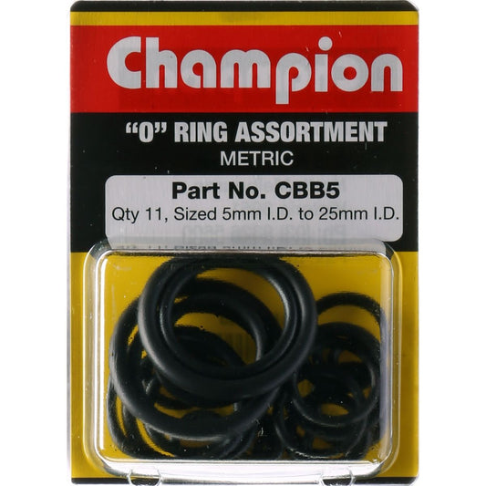 Champion Blister Assortment O Rings Metric - CBB5