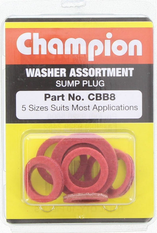 Champion Blister Assortment Red Fibre Washers - CBB8